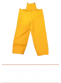 Pantalon Cuero Res Amarillo