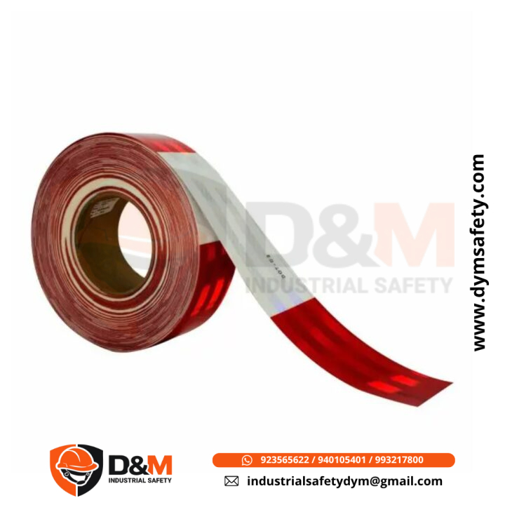Cinta Reflectiva 3M 2 Pulgadas Blanco Rojo